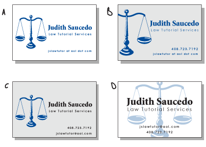 Judith Saucedo Business Card Samples